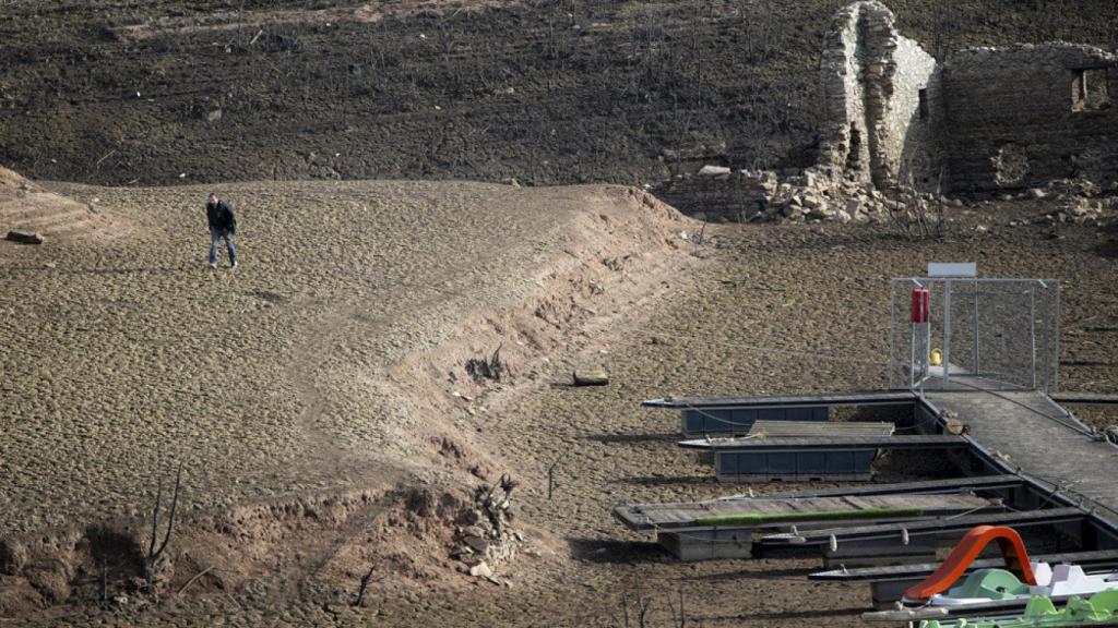 Vista del pantano de Sau, a 22 de enero de 2024, en Barcelona, Catalunya (España)