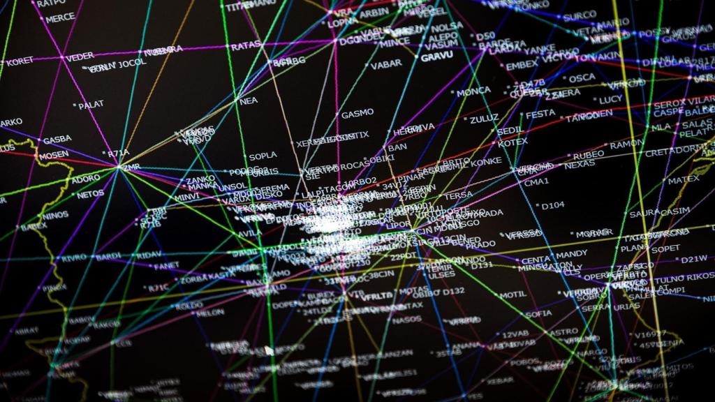 Un sistema de control de tráfico aéreo