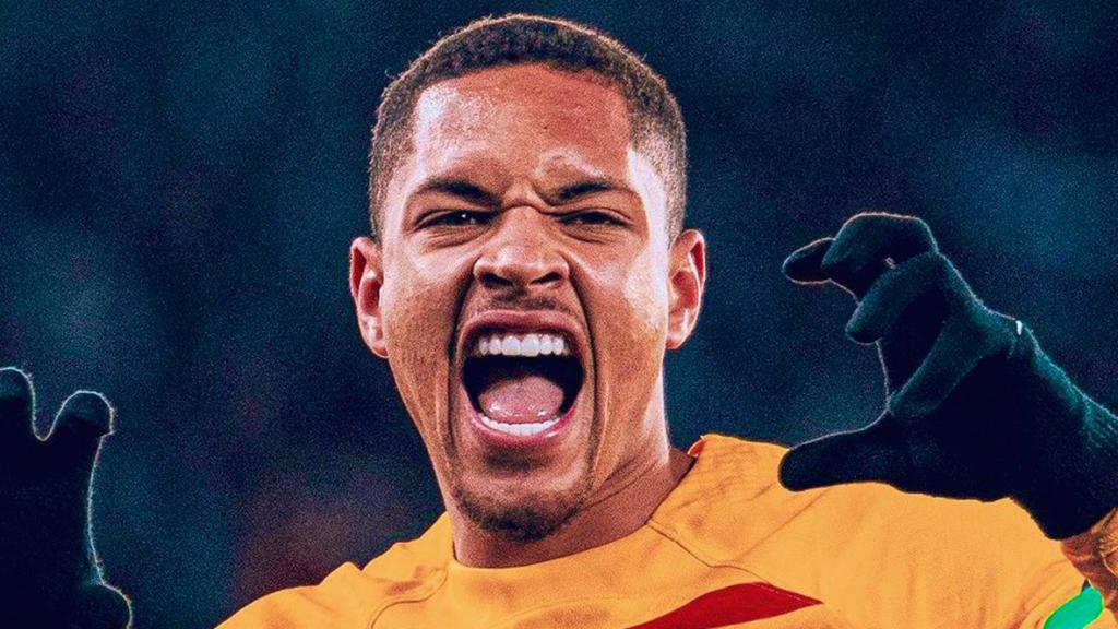 Vitor Roque, celebrando el gol contra el Alavés