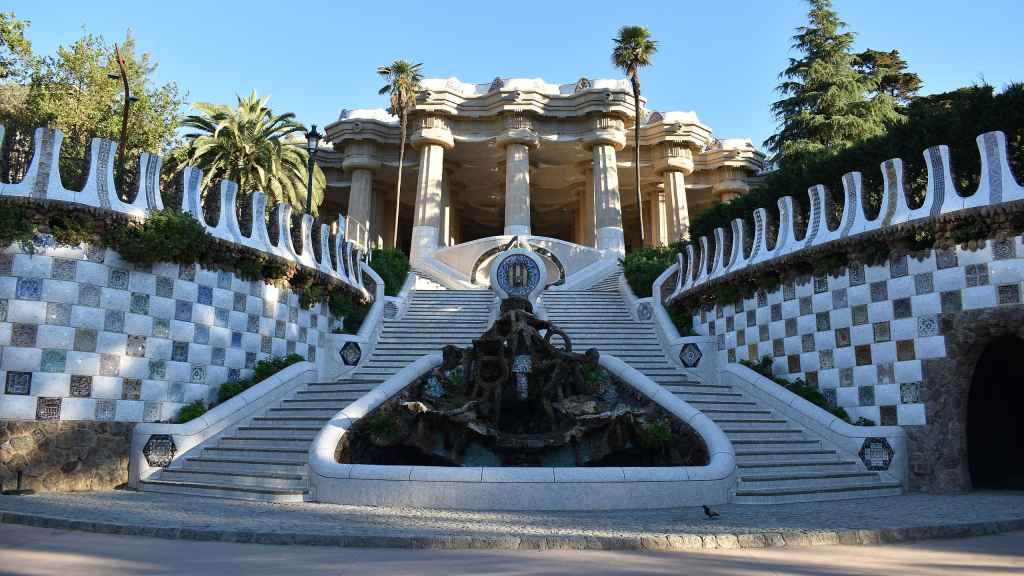 Escalinata d'entrada al Park Güell de Barcelona