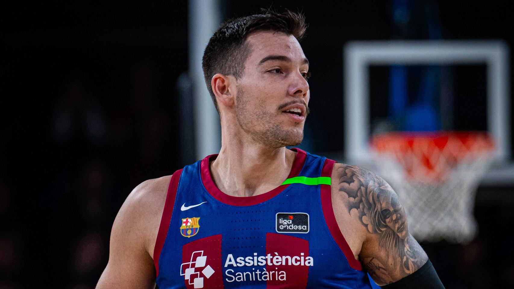 Willy Hernangómez, durante la derrota del Barça de basket contra el Valencia