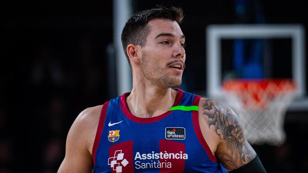 Willy Hernangómez, durante la derrota del Barça de basket contra el Valencia