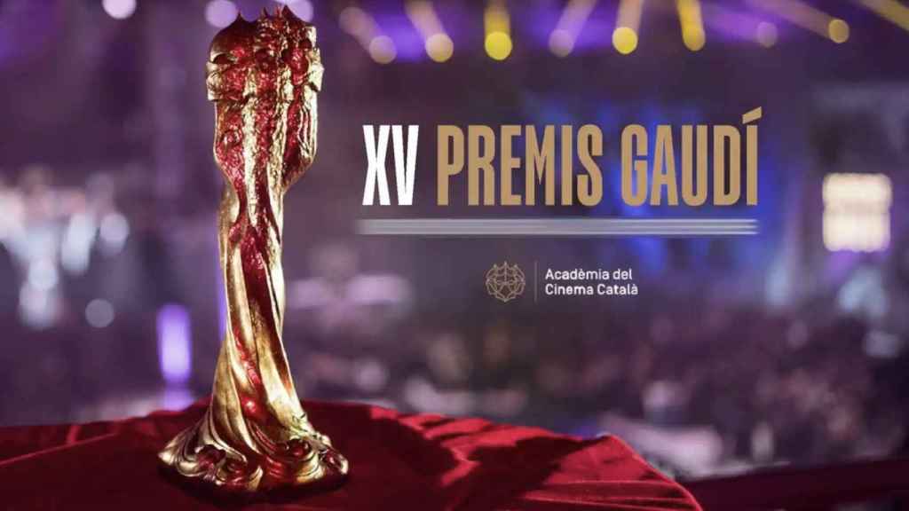 Cartel promocional de una edición anterior de los Premis Gaudí en Barcelona