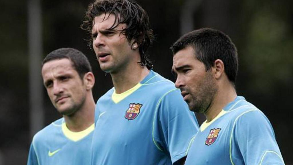 Thiago Motta y Deco, durante su etapa como jugadores del Barça