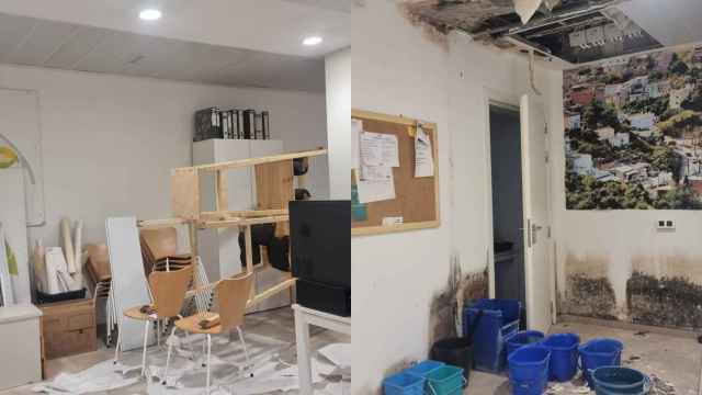 El casal de vecinos de Torre Baró lleno de goteras