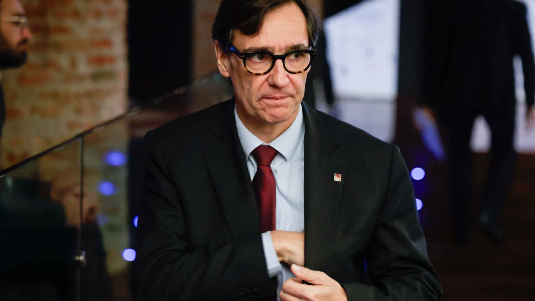 El primer secretario del PSC, Salvador Illa, durante la inauguración del XII Simposio Empresarial, en La Pedrera, a 5 de febrero de 2024, en Barcelona