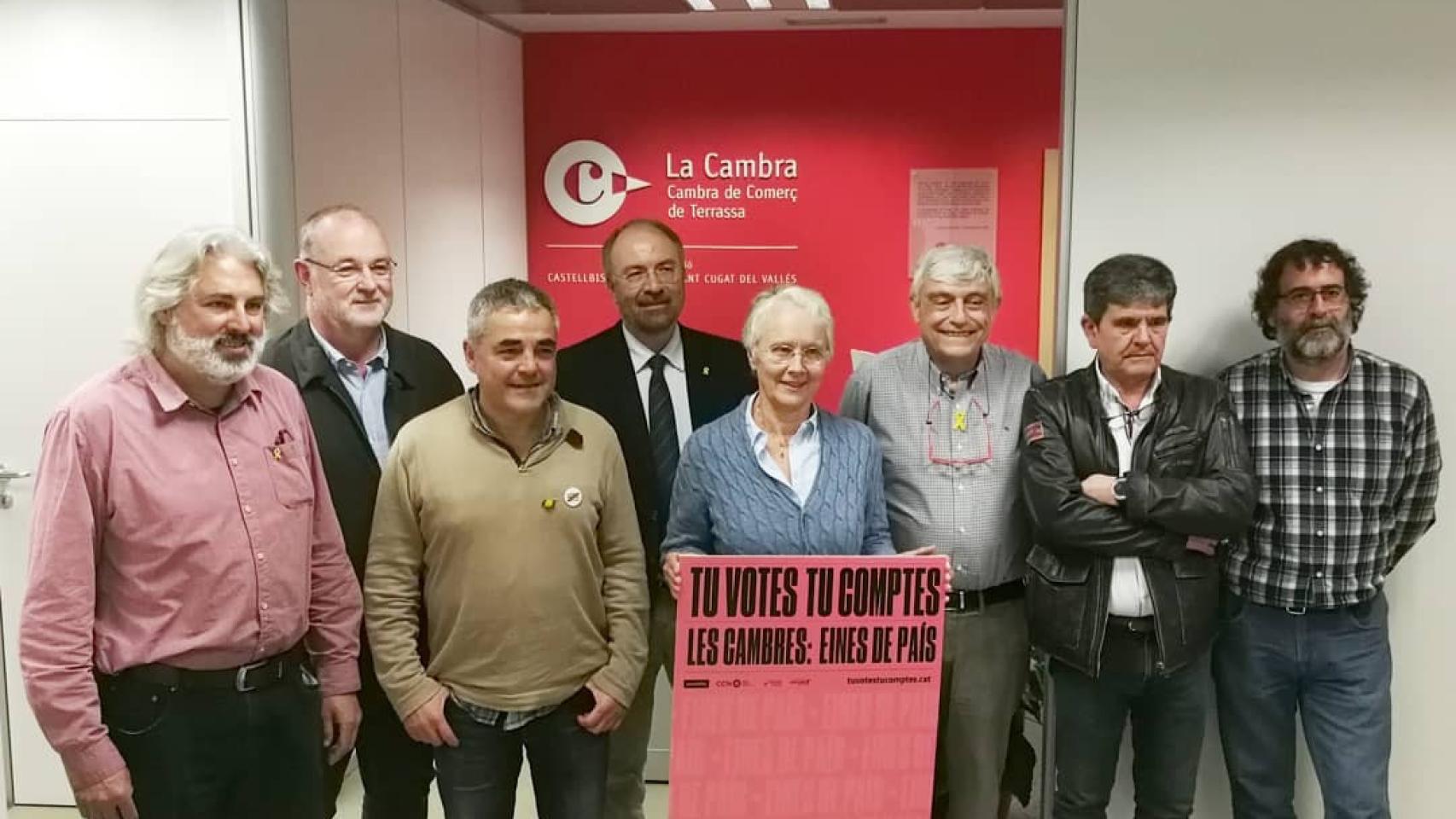 Imagen de una presentación de una lista de la ANC a la Cámara de Terrassa