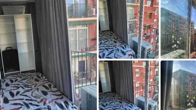 El zulo por el que piden 350 euros en el Poblenou: sin espacio y en un balcón