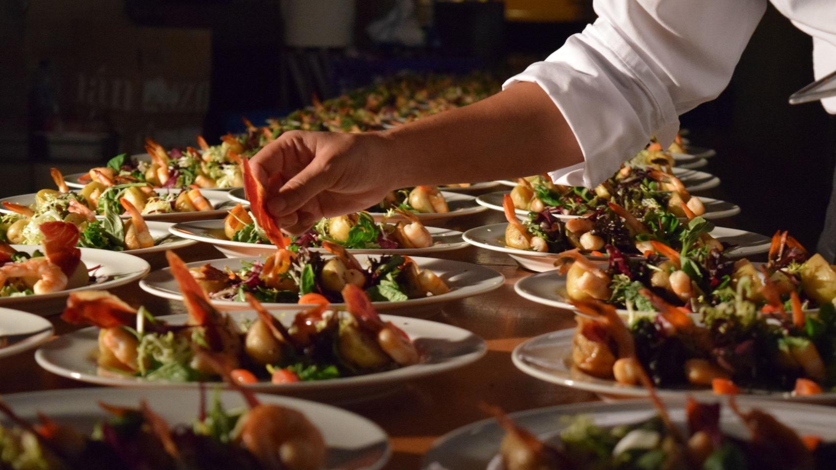 Imagen de un cátering de Singularis, la firma de eventos de Serunion