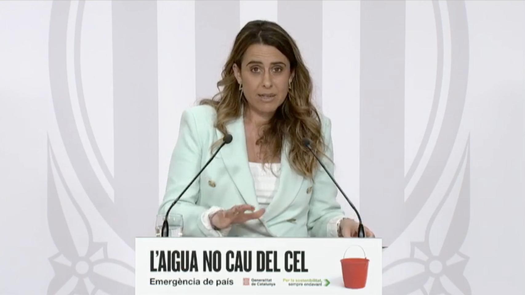 La portavoz del Govern, Patrícia Plaja, en la rueda de prensa posterior al Consell Executiu del martes 13 de febrero del 2024