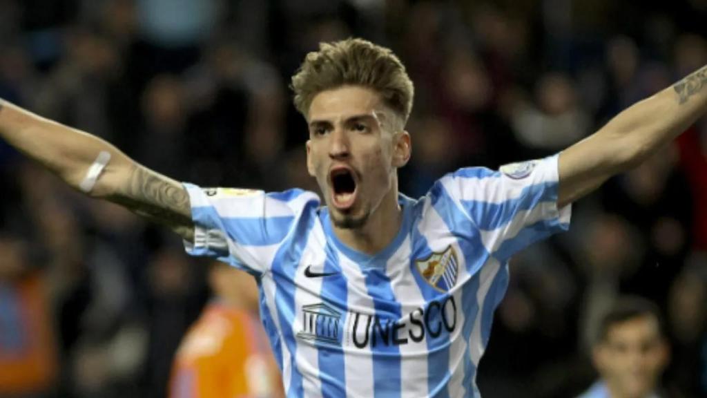 Samu Castillejo en su etapa con el Málaga CF