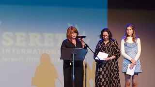 Odelia Haroush, Patty Hochmann y Noa Hadad, organizadoras del Festival Seret en Barcelona