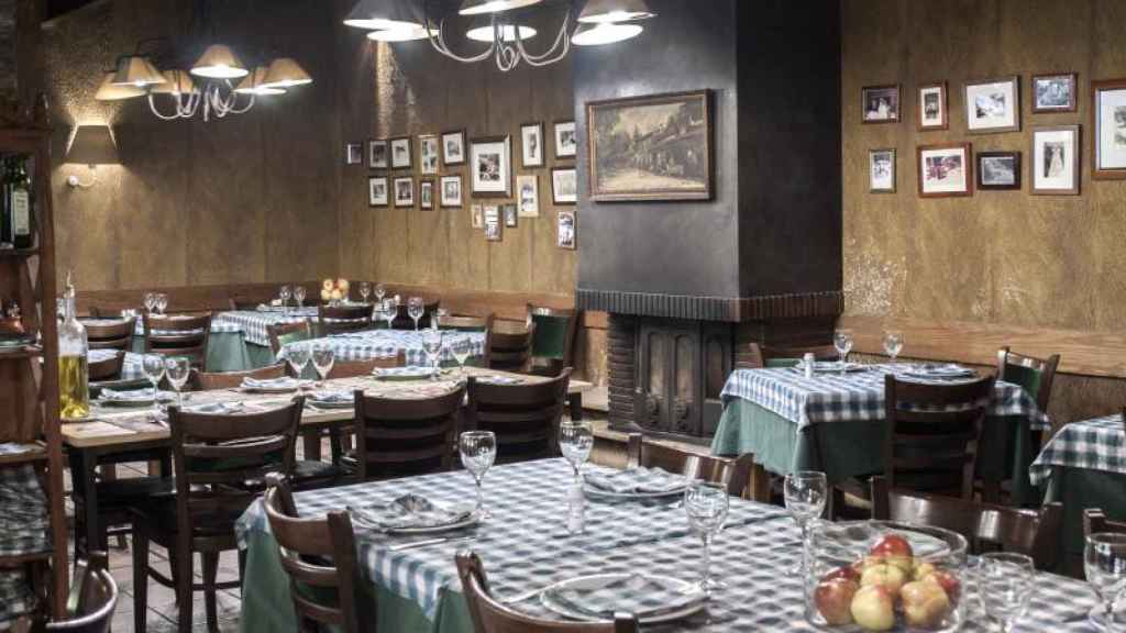Interior del menjador del restaurant de Can Ferran