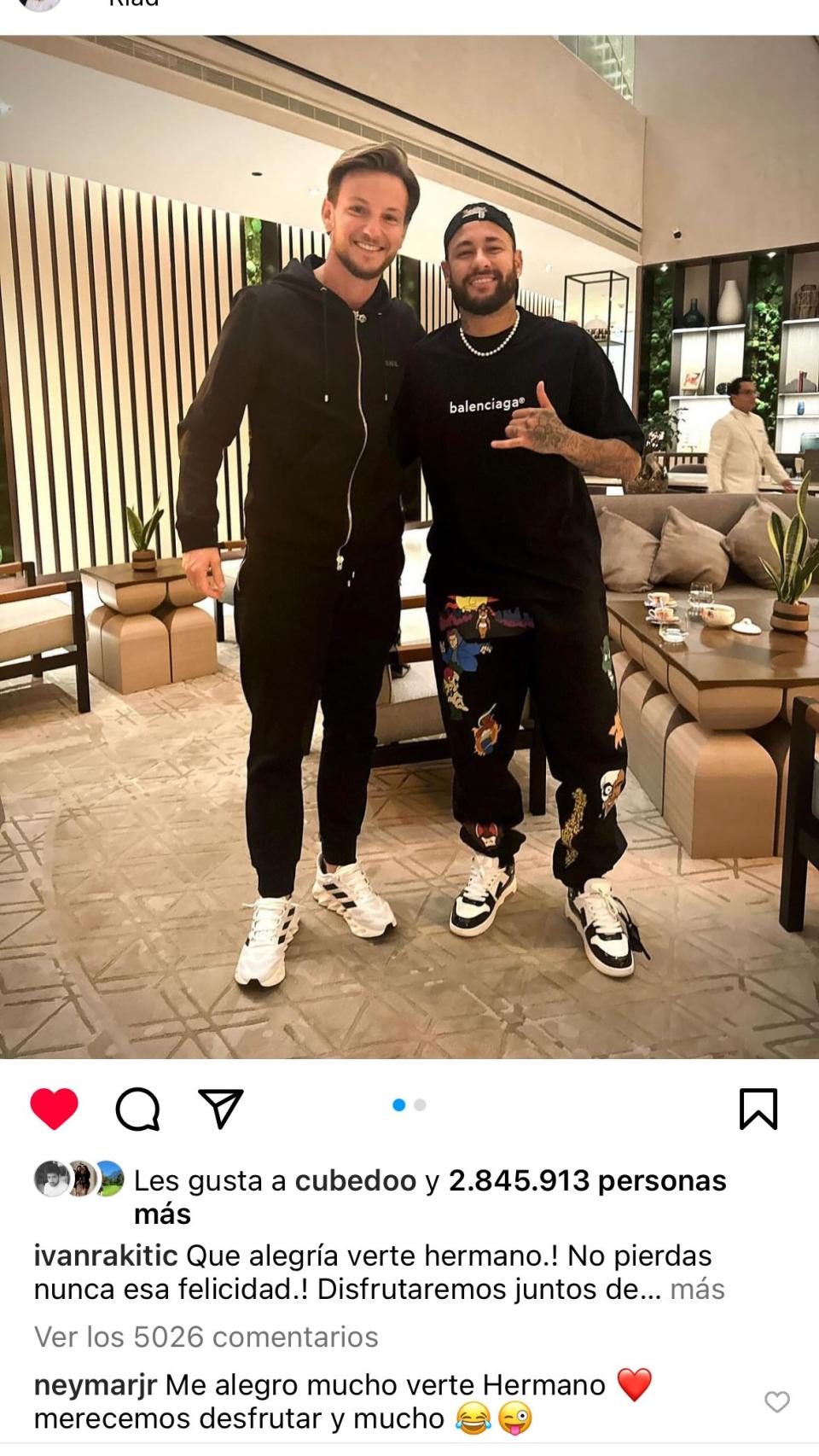 Rakitic y Neymar, en Riad