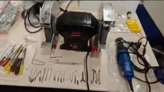 Herramientas utilizadas para robar por el grupo criminal