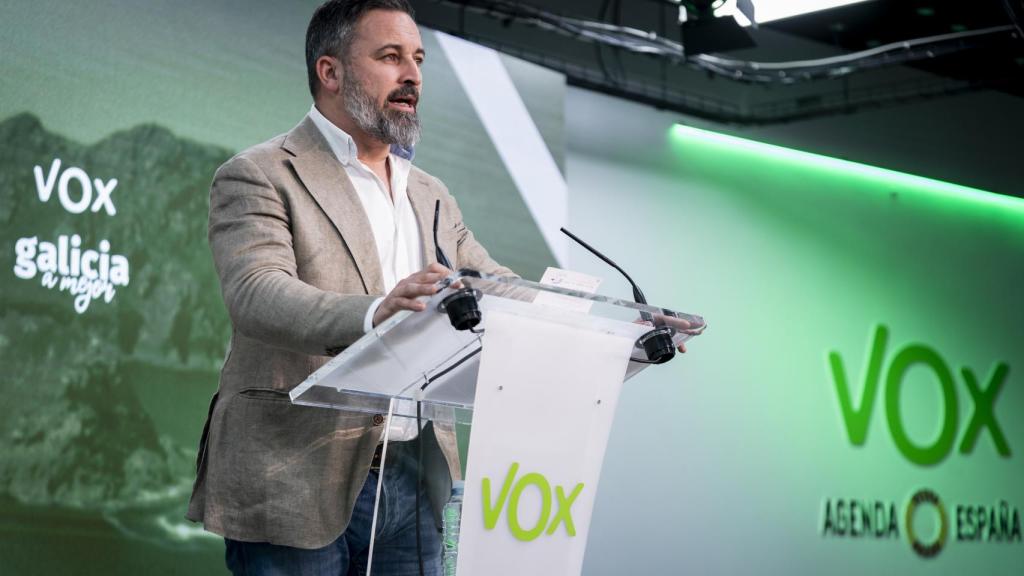 El líder de Vox, Santiago Abascal