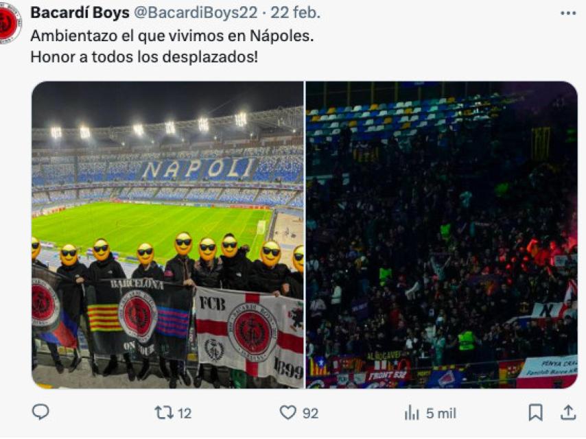 Los Bacardí Boys, en Nápoles