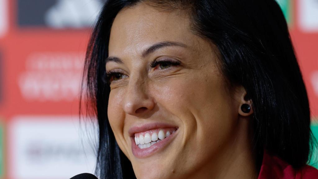 Jenni Hermoso, en la rueda de prensa previa a la final de la Nations League