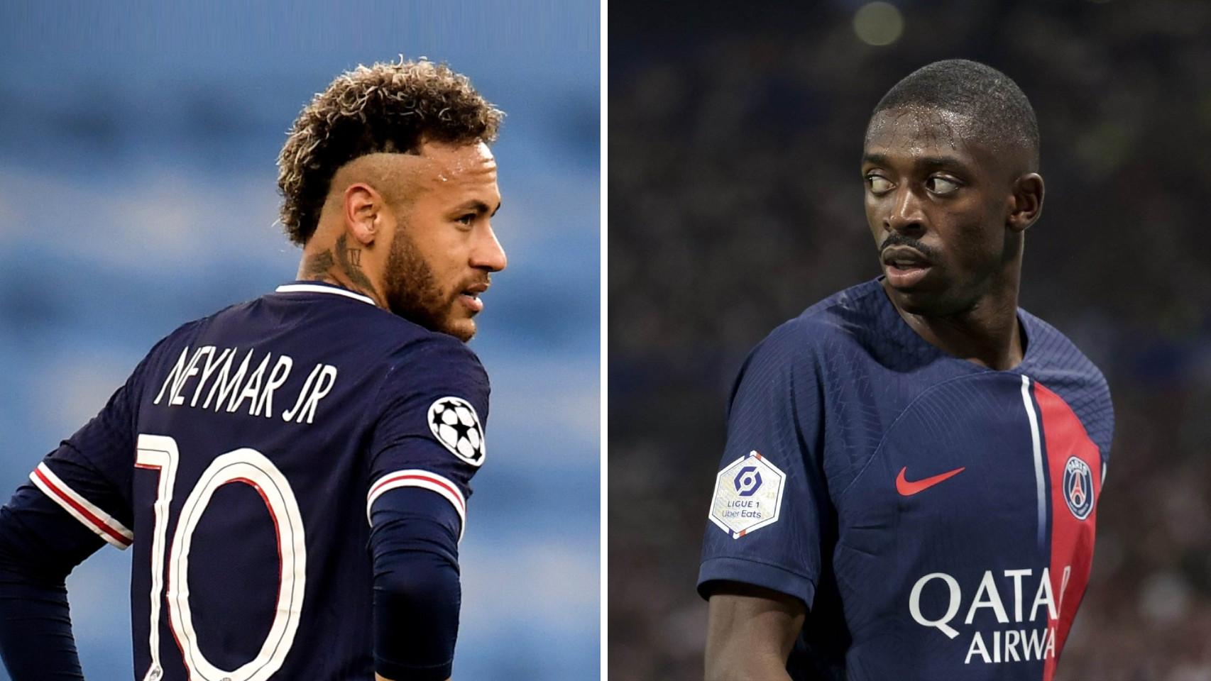 Neymar y Dembelé, con la camiseta del PSG, en un fotomontaje de Culemanía