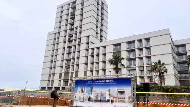 El solar donde se ubicará la nueva comisaría de la Policía Local de Santa Coloma