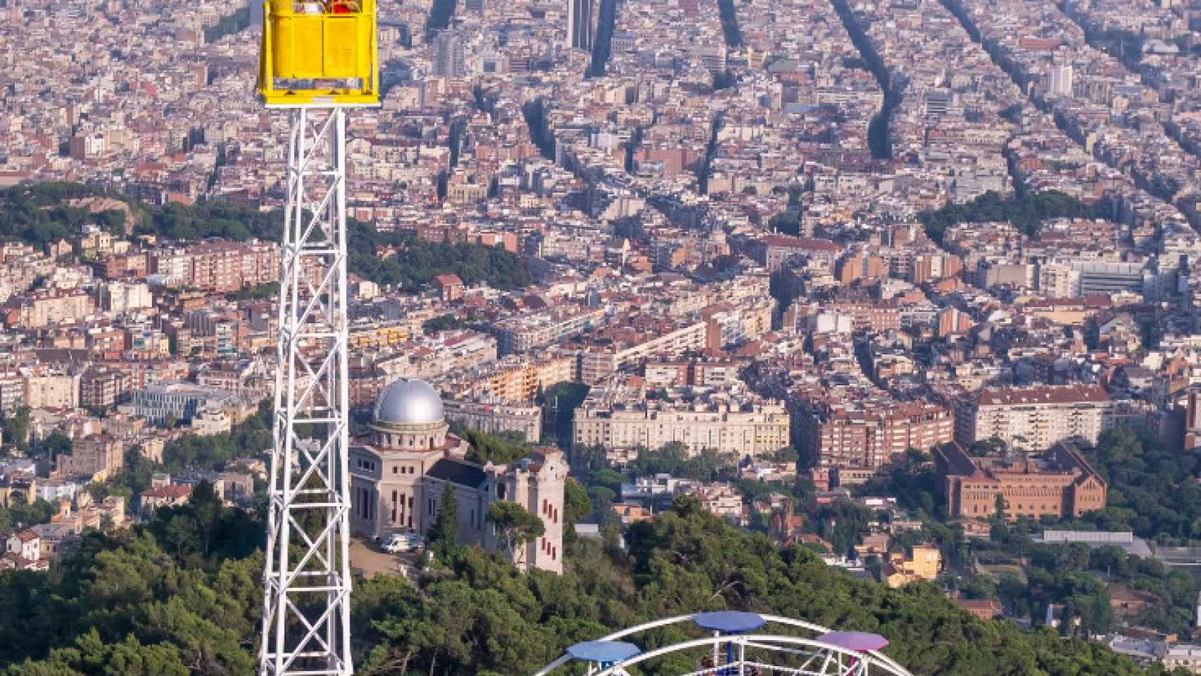 El parque de atracciones del Tibidabo en Barcelona