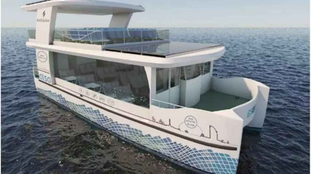 Recreación del nuevo bus náutico de Barcelona