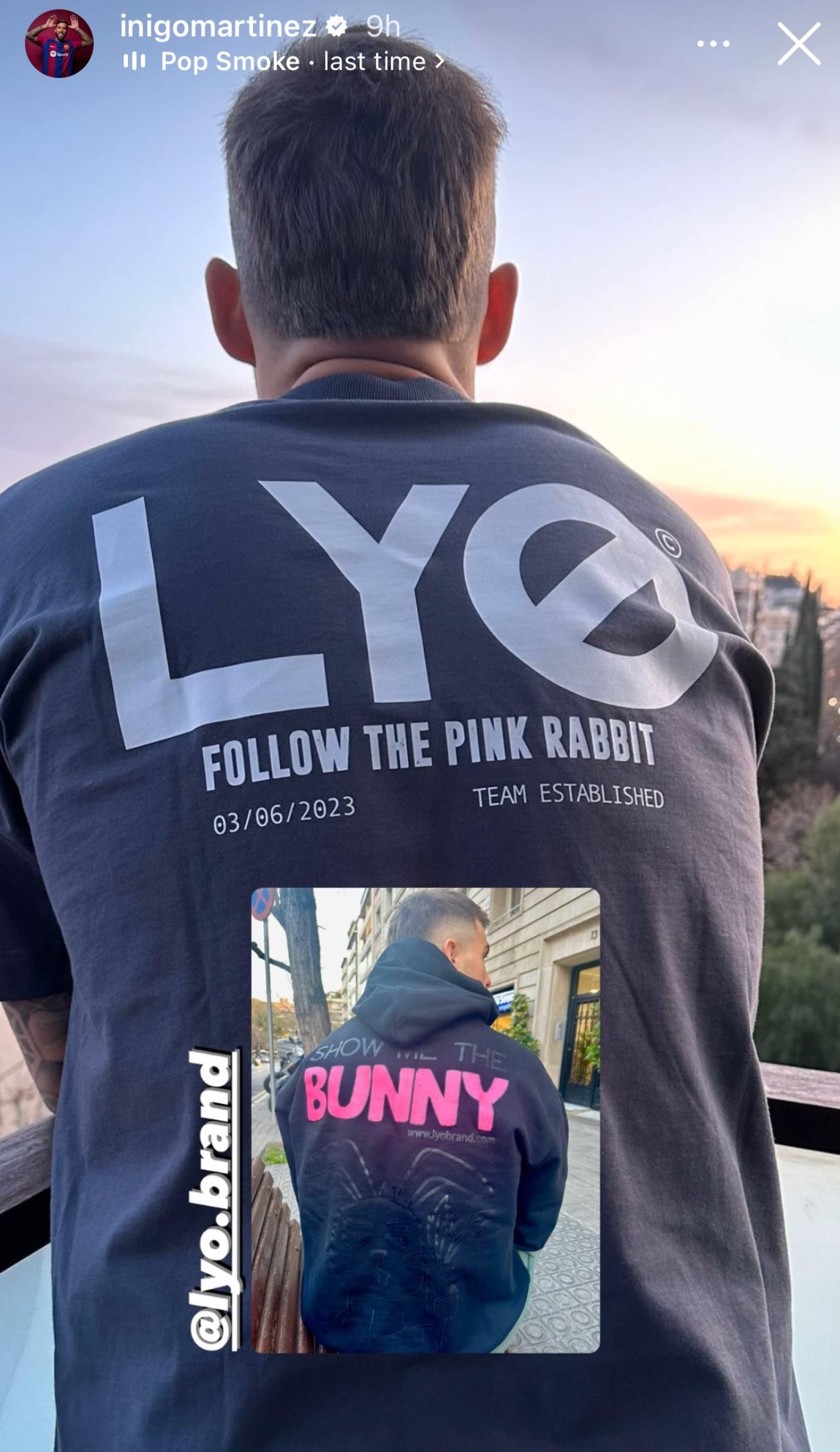 Iñigo Martínez, con su nuevo corte de pelo para el Athletic-Barça