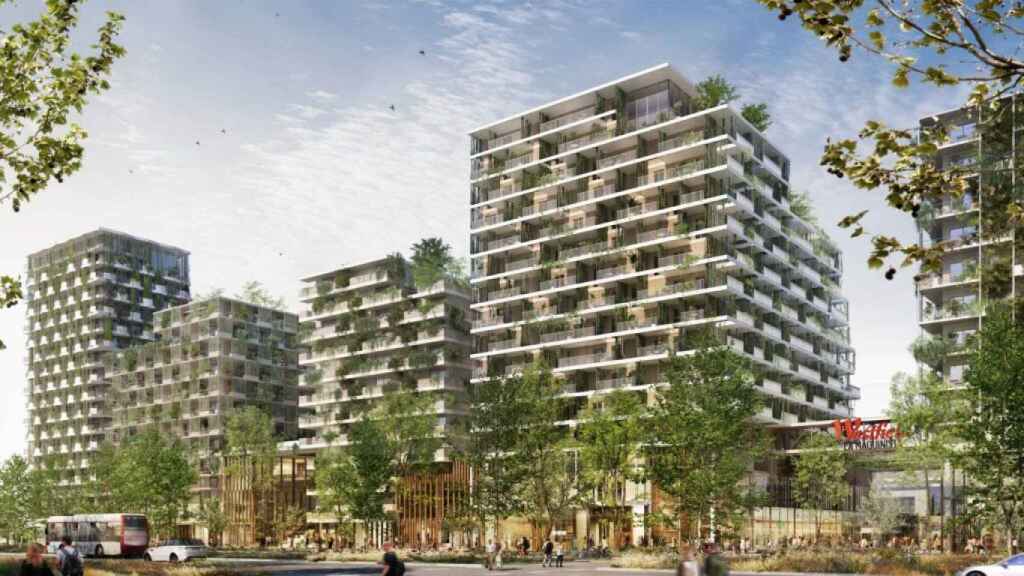 Render de la ampliación de La Maquinista con menos superficie comercial y más pisos