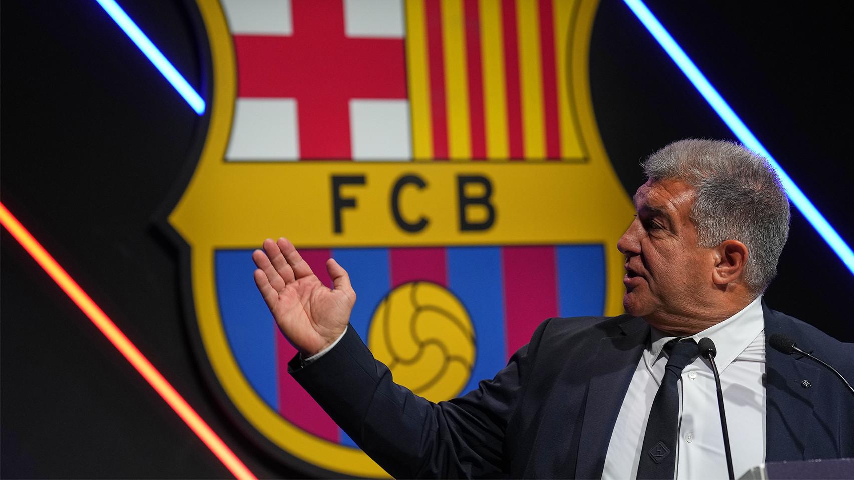 Joan Laporta, durante su discurso en el Sports Tomorrow Congress