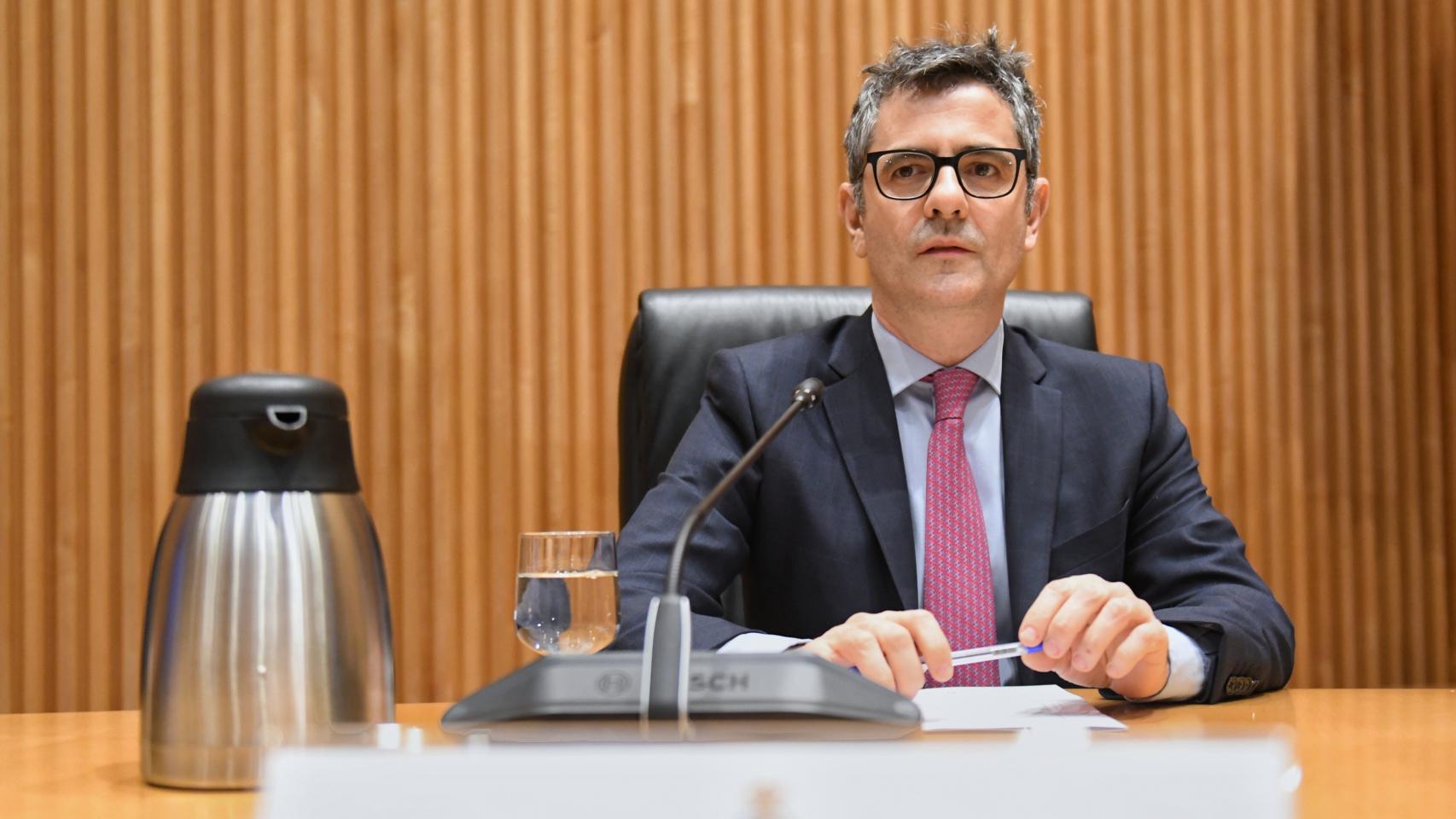 El ministro de la Presidencia, Justicia y Relaciones con las Cortes, Félix Bolaños