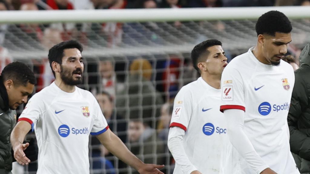 La frustración de los futbolistas del Barça tras empatar contra el Athletic Club