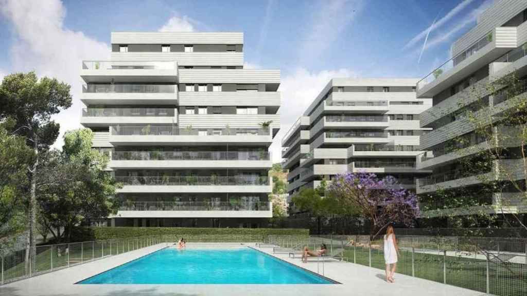 Un edifici de nova construcció al barri Finestrelles d'Esplugues