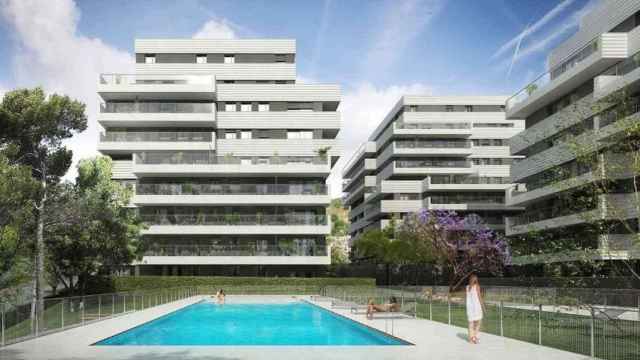 Un edificio de obra nueva en el barrio Finestrelles de Esplugues