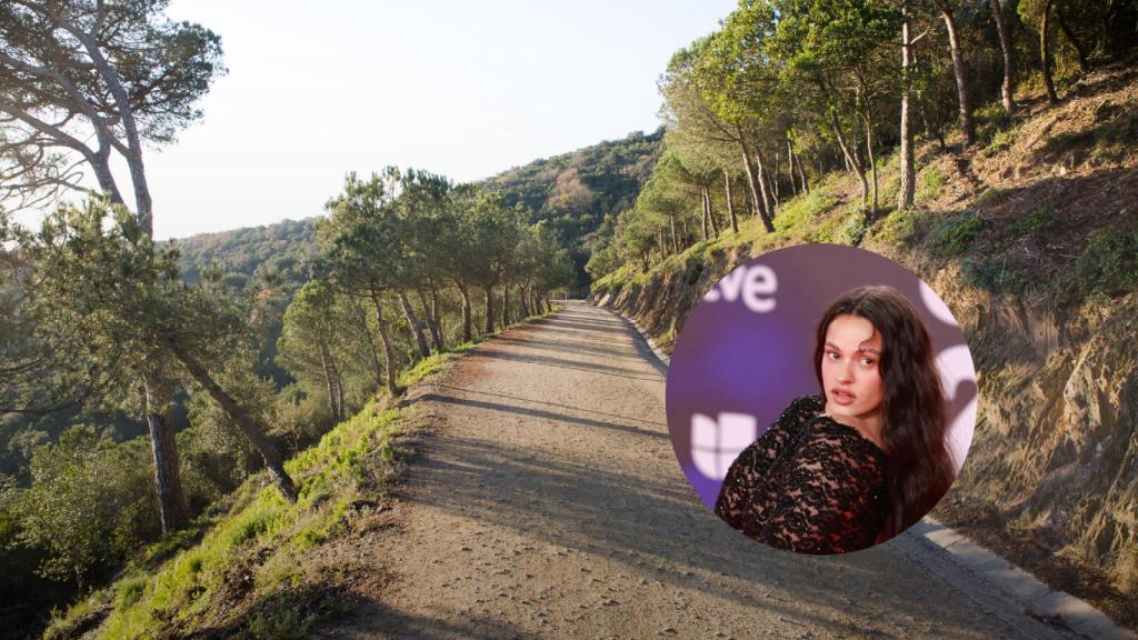 Montaje fotográfico de la carretera de les Aigües y Rosalía