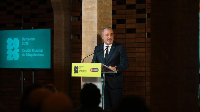 El alcalde, Jaume Collboni, en la presentación de la Capitalidad de la Arquitectura 2026