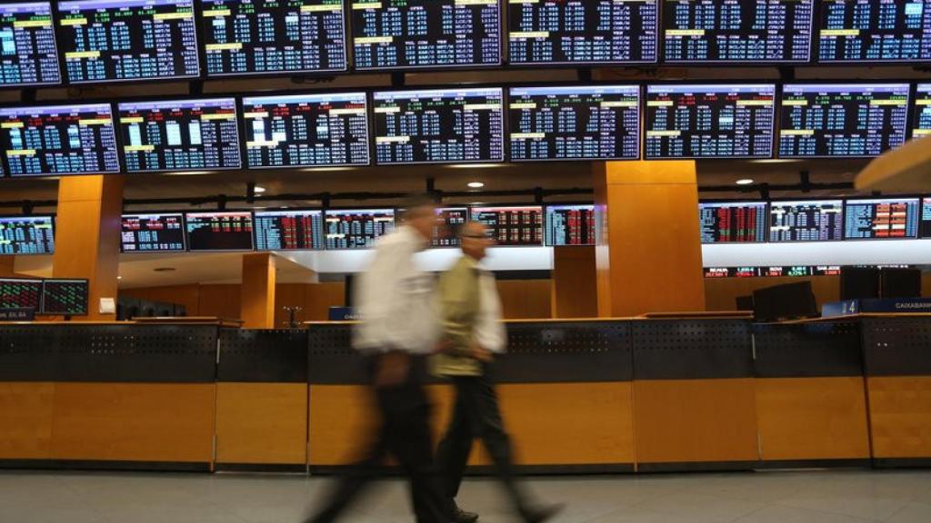 Imagen del interior de la Bolsa de Barcelona