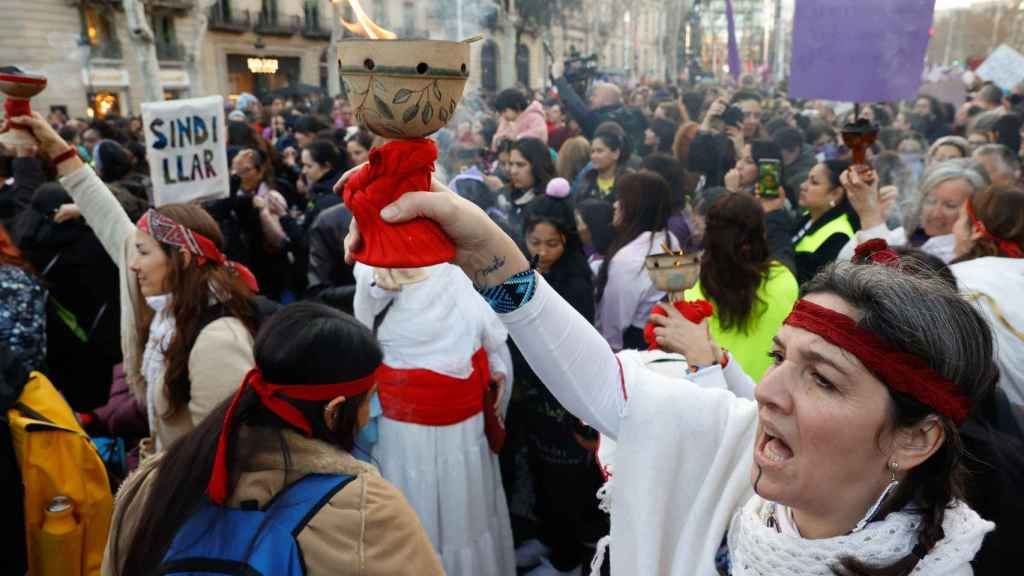 Marxa feminista a Barcelona pel 8M