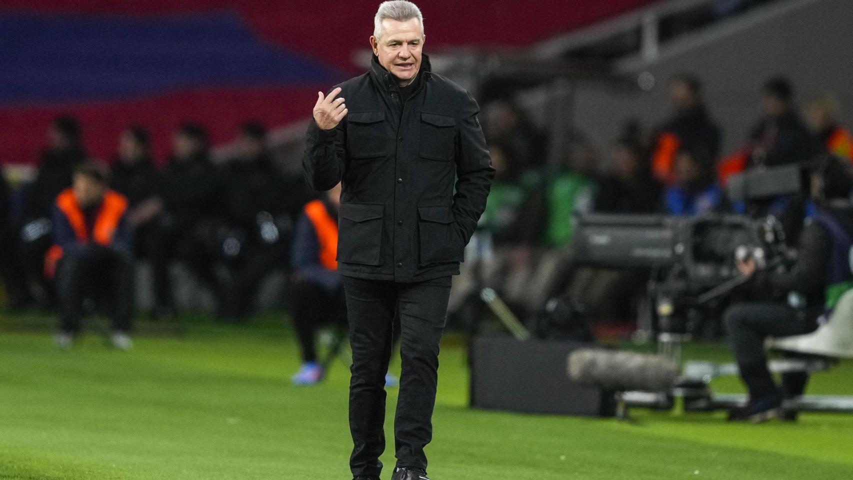Javier Aguirre, entrenador del Mallorca, en Montjuïc