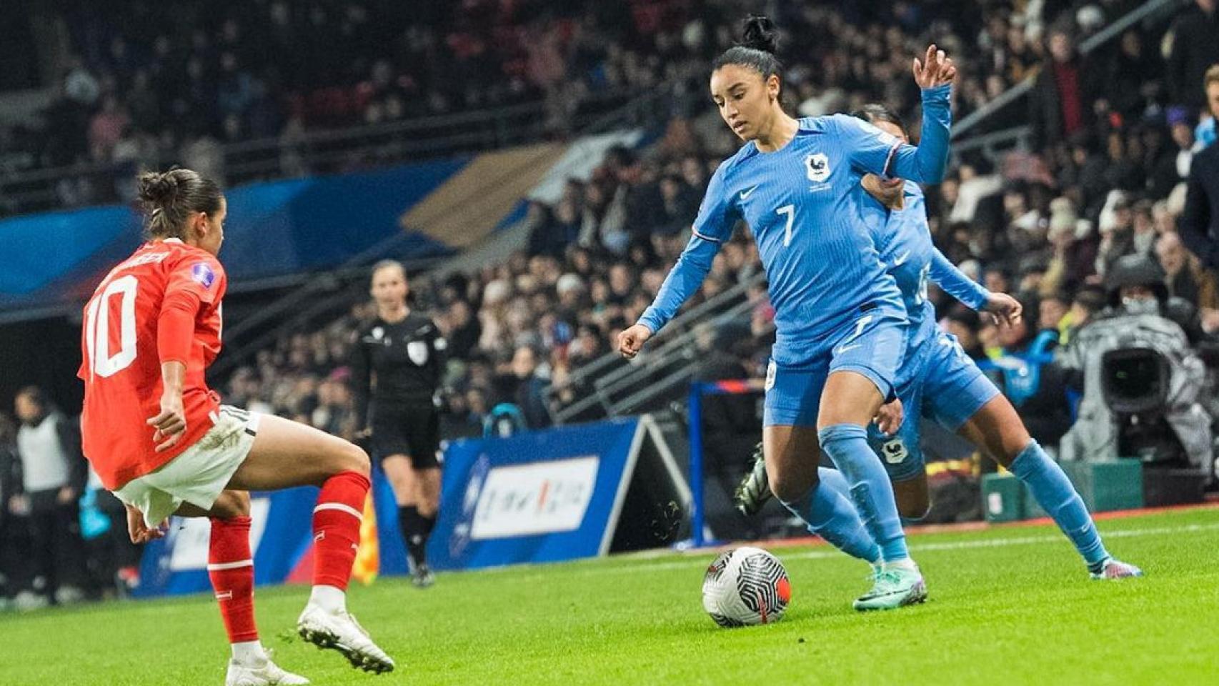 Sakina Karchaoui, en un partido de Francia