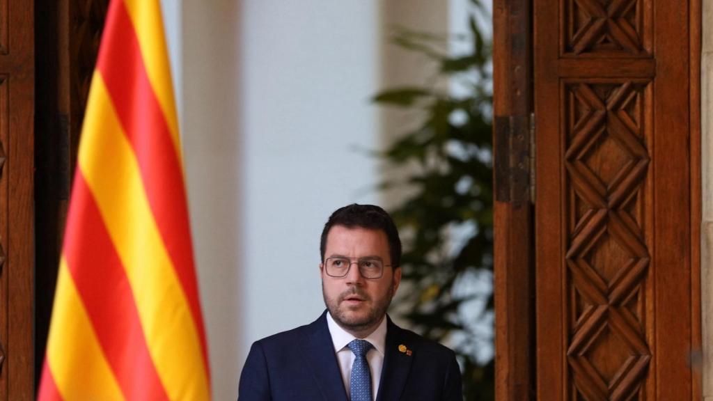 El 'president' Pere Aragonès, instantes antes de convocar elecciones anticipadas
