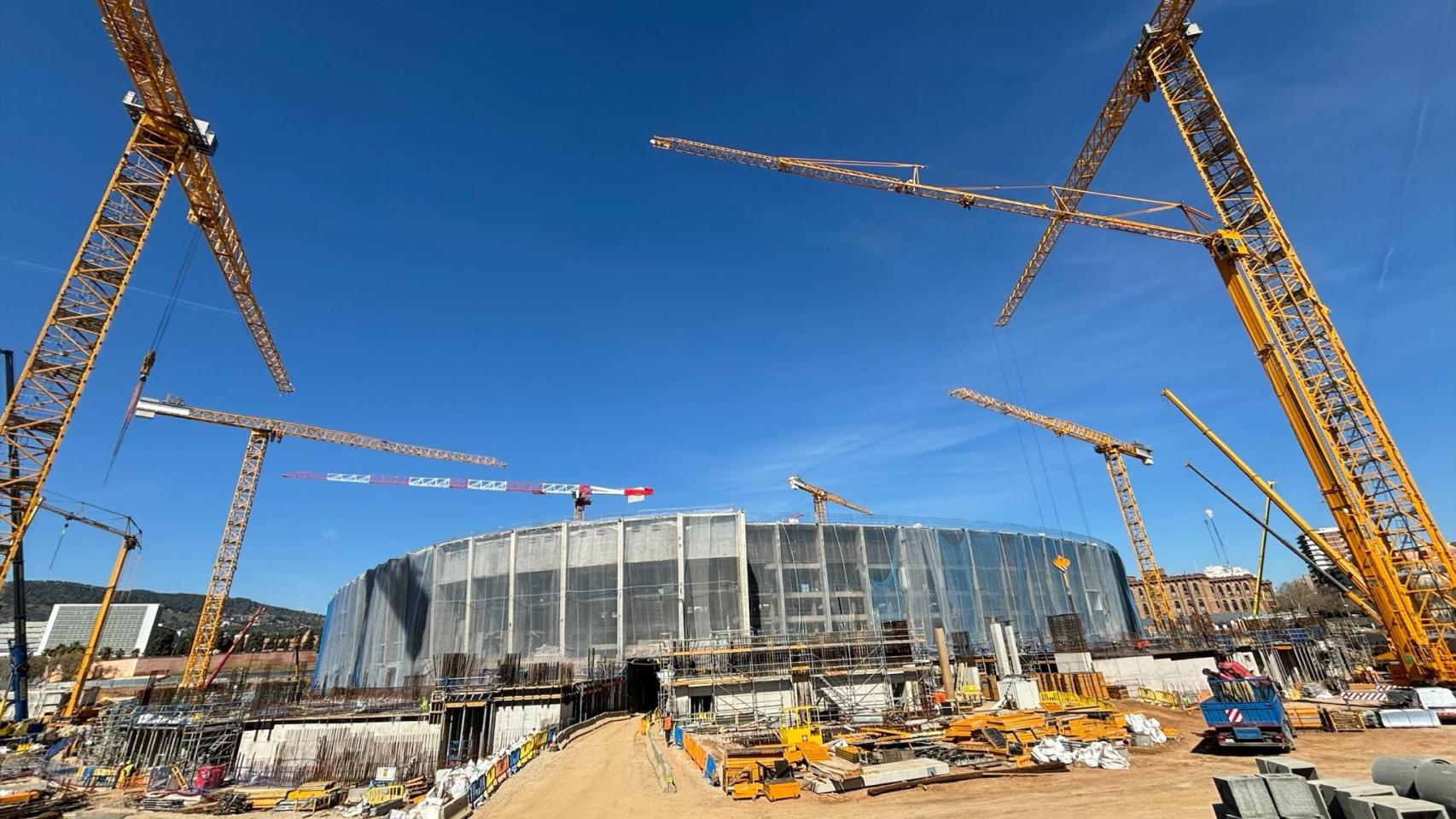Las obras del nuevo Camp Nou siguen avanzando