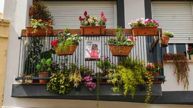 Un balcón en una edición anterior de Balcons Florits de Molins de Rei