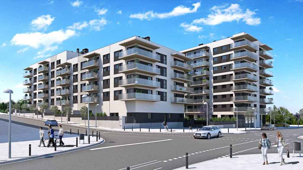 Render del nuevo barrio de Llevant de Viladecans, en proceso de construcción
