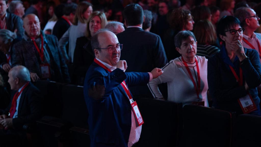 El exministro de Cultura, Miquel Iceta, en el 15 Congreso del PSC