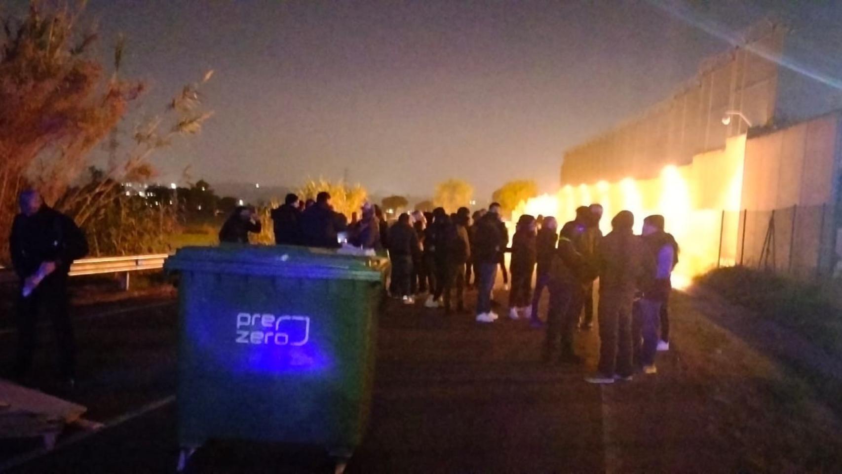 Piquetes en la cárcel de Mas d'Enric