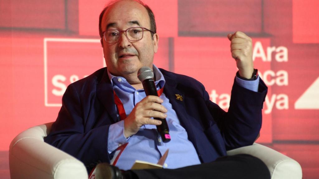 El exministro de Cultura, Miquel Iceta, en el 15 Congreso del PSC