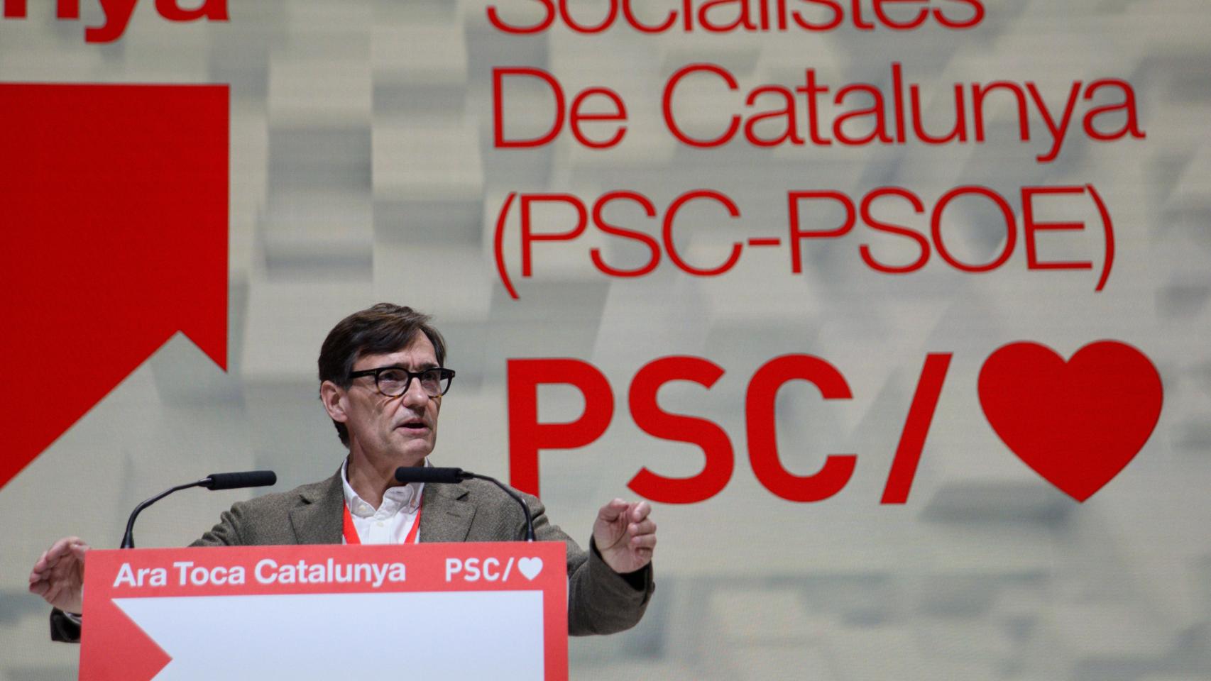 El primer secretario del PSC, Salvador Illa, en el 15 Congreso del partido