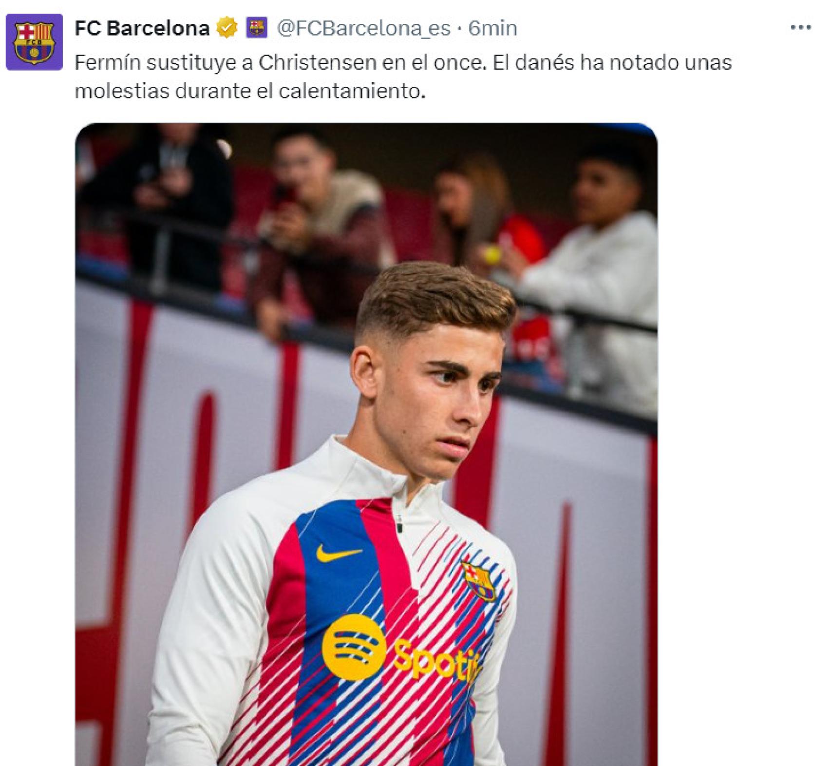 El Barça anuncia la baja de última hora de Andreas Christensen contra el Atlético de Madrid