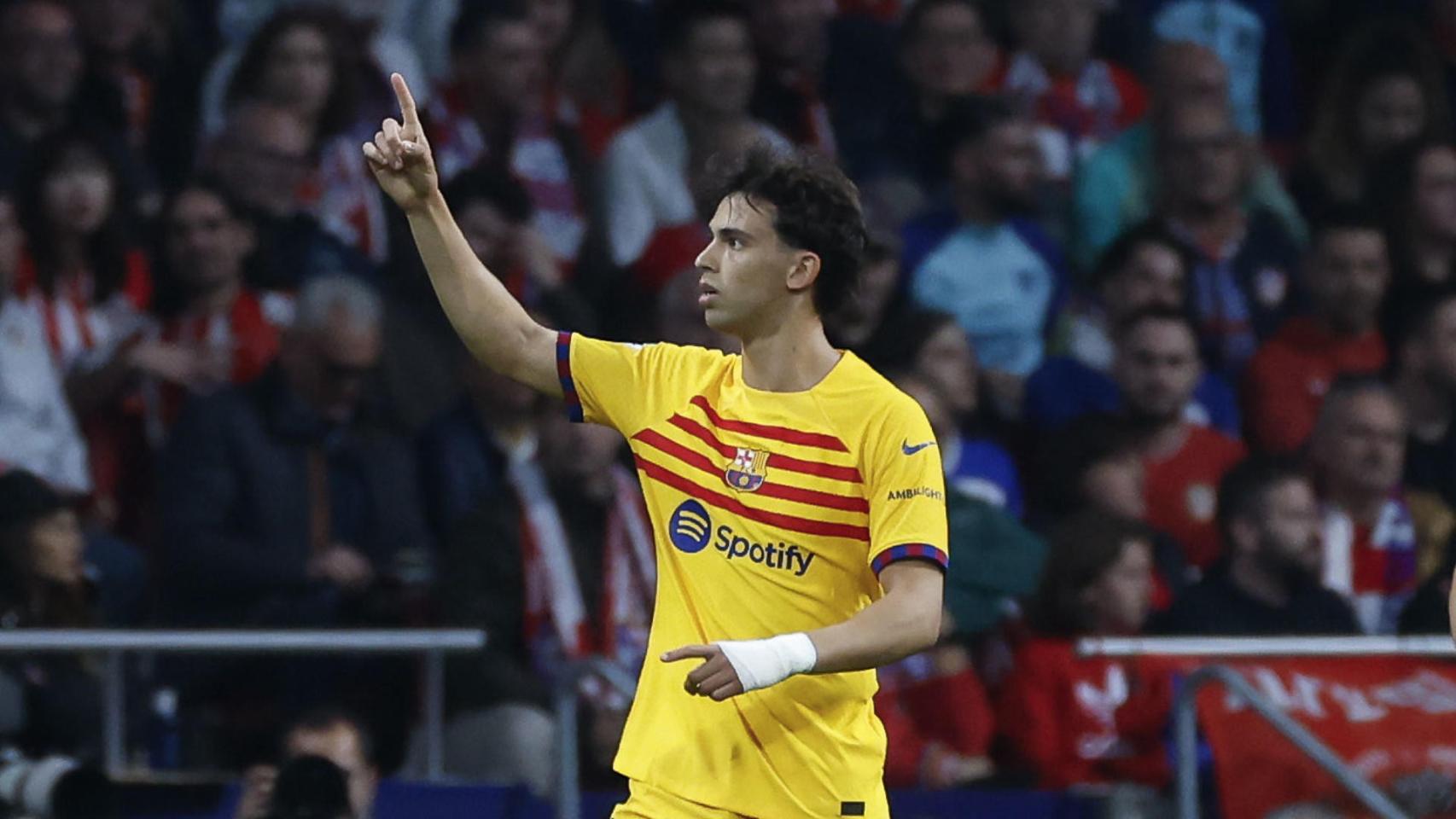 Joao Félix celebra su gol al Atlético