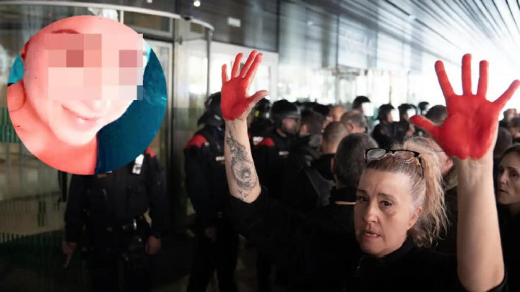 Protestas ante el Departamento de Justicia tras el asesinato de Núria, cocinera de Mas d'Enric